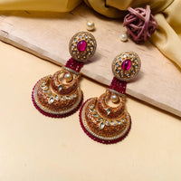 Thumbnail for Traditional Gold Plated Kundan Studded Earrings