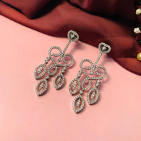 Thumbnail for Lovely Victorian Silver Plated Long Earrings