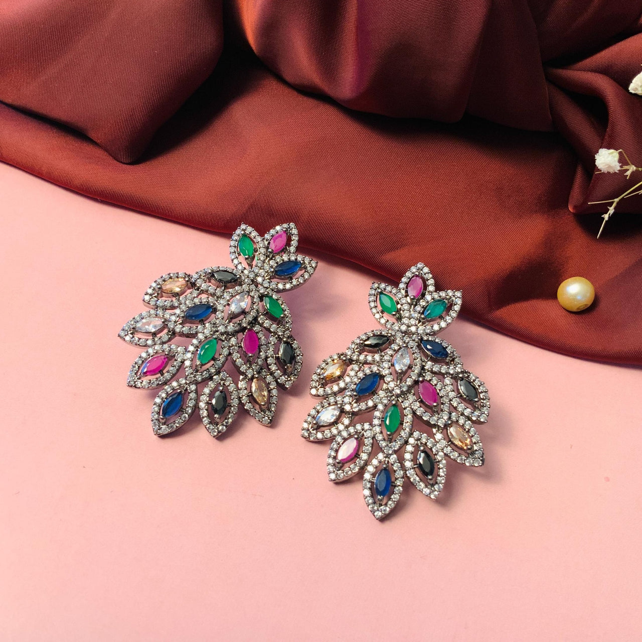 Delightful Colourful Victorian Earrings