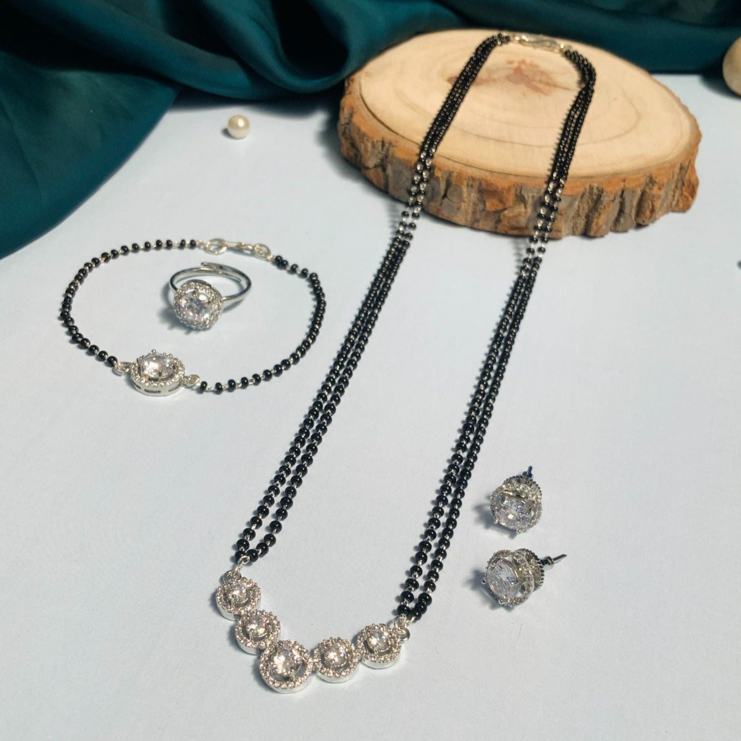 Silver Plated Mangalsutra Combo For Women 