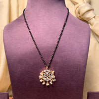 Thumbnail for Gold Plated Semi Precious Pachi Kundan Pearl Drops Mangalsutra