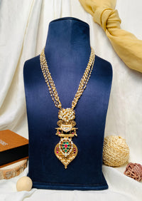 Thumbnail for Enchanting Jaypore Gold Tone Polki Pearl Mala