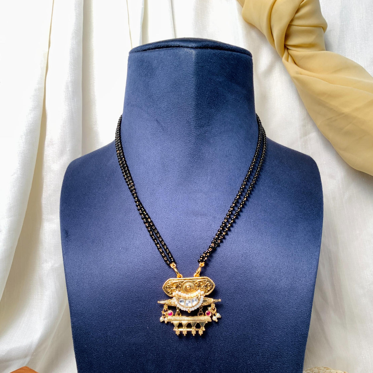 Artistic Jaypore Gold Plated Mangalsutra - Abdesignsjewellery