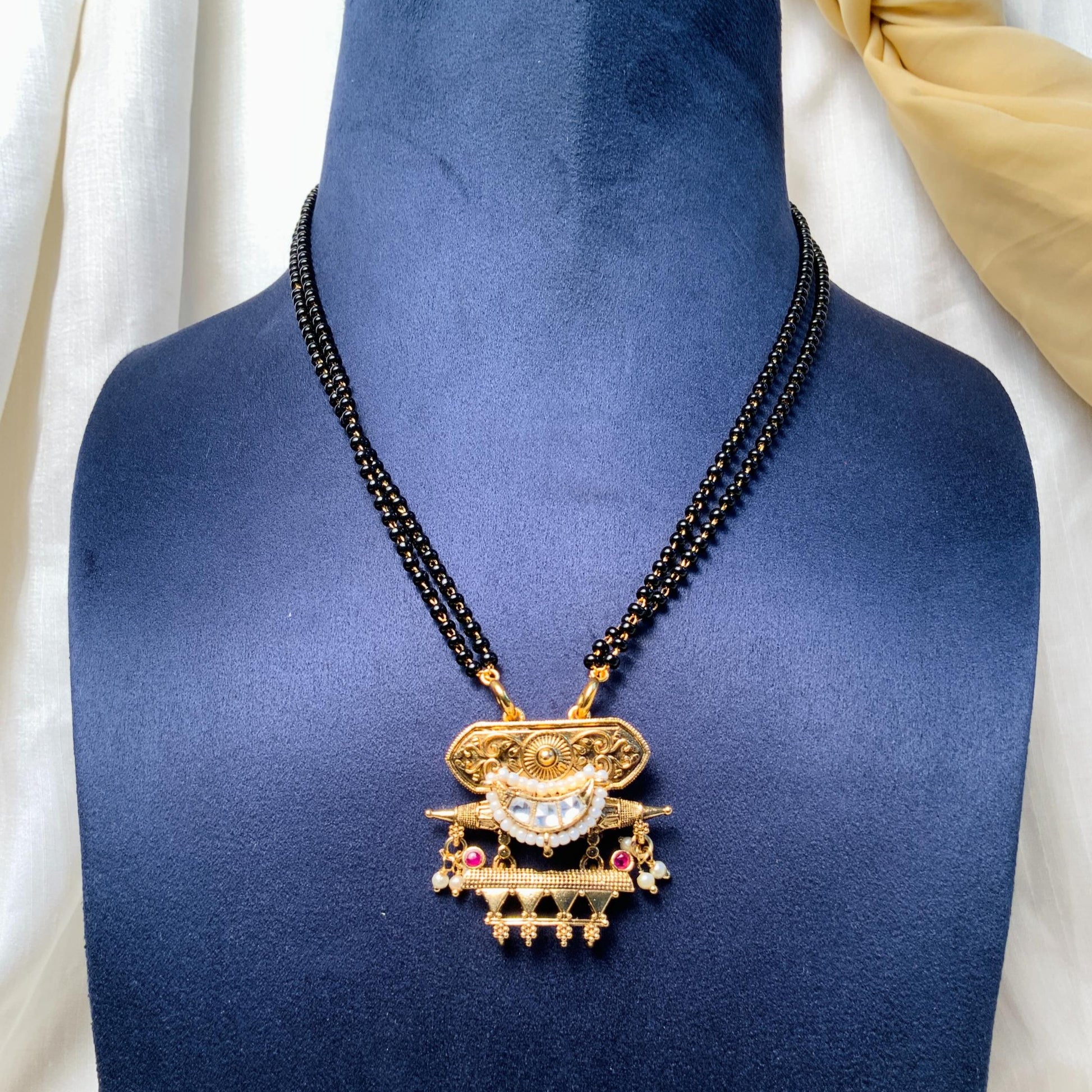 Artistic Jaypore Gold Plated Mangalsutra - Abdesignsjewellery