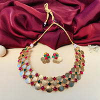 Thumbnail for Luxurious Coin Temple Golden Polish Necklace Set
