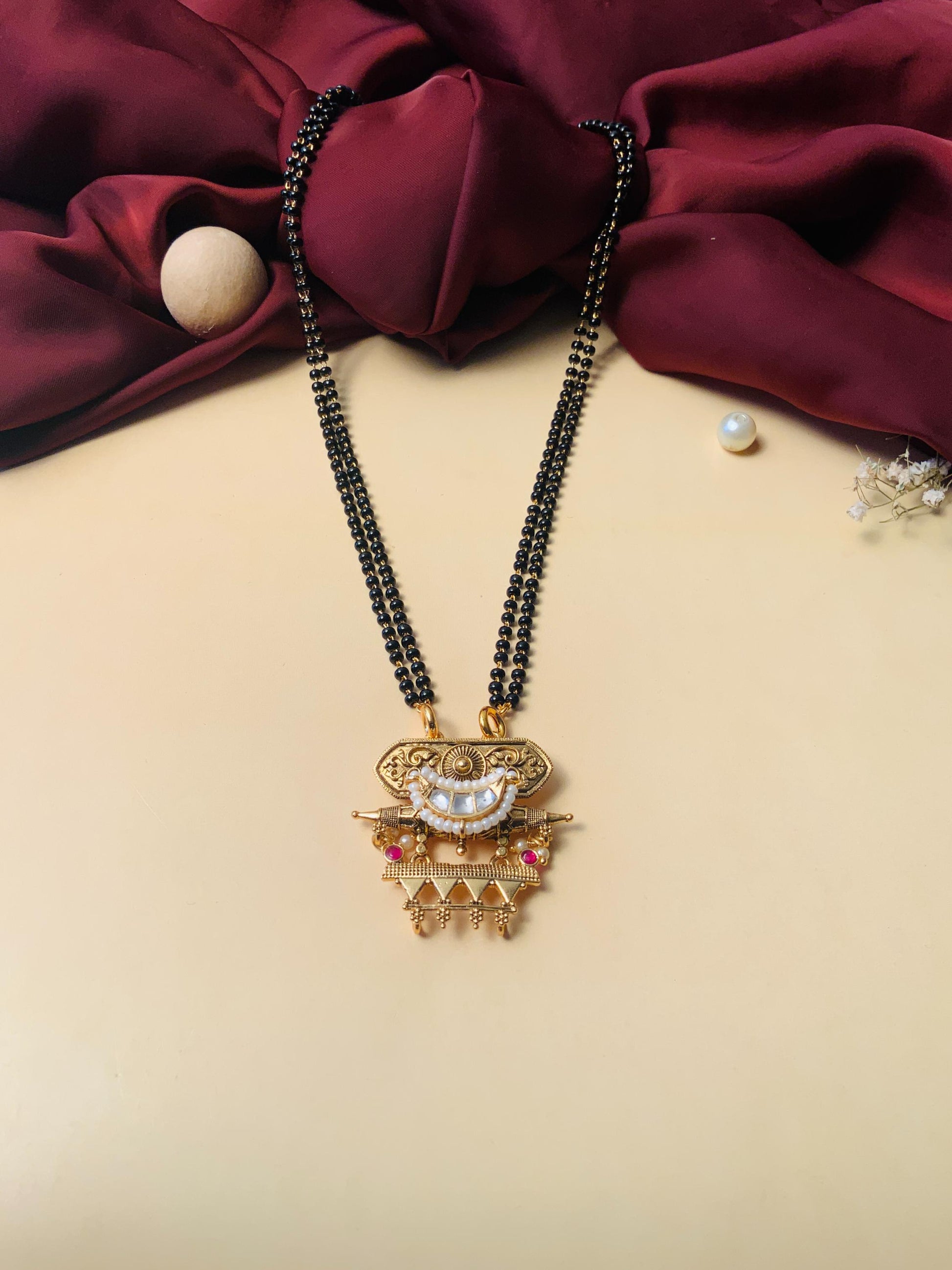 Artistic Jaypore Gold Plated Mangalsutra - Abdesignsjewellery