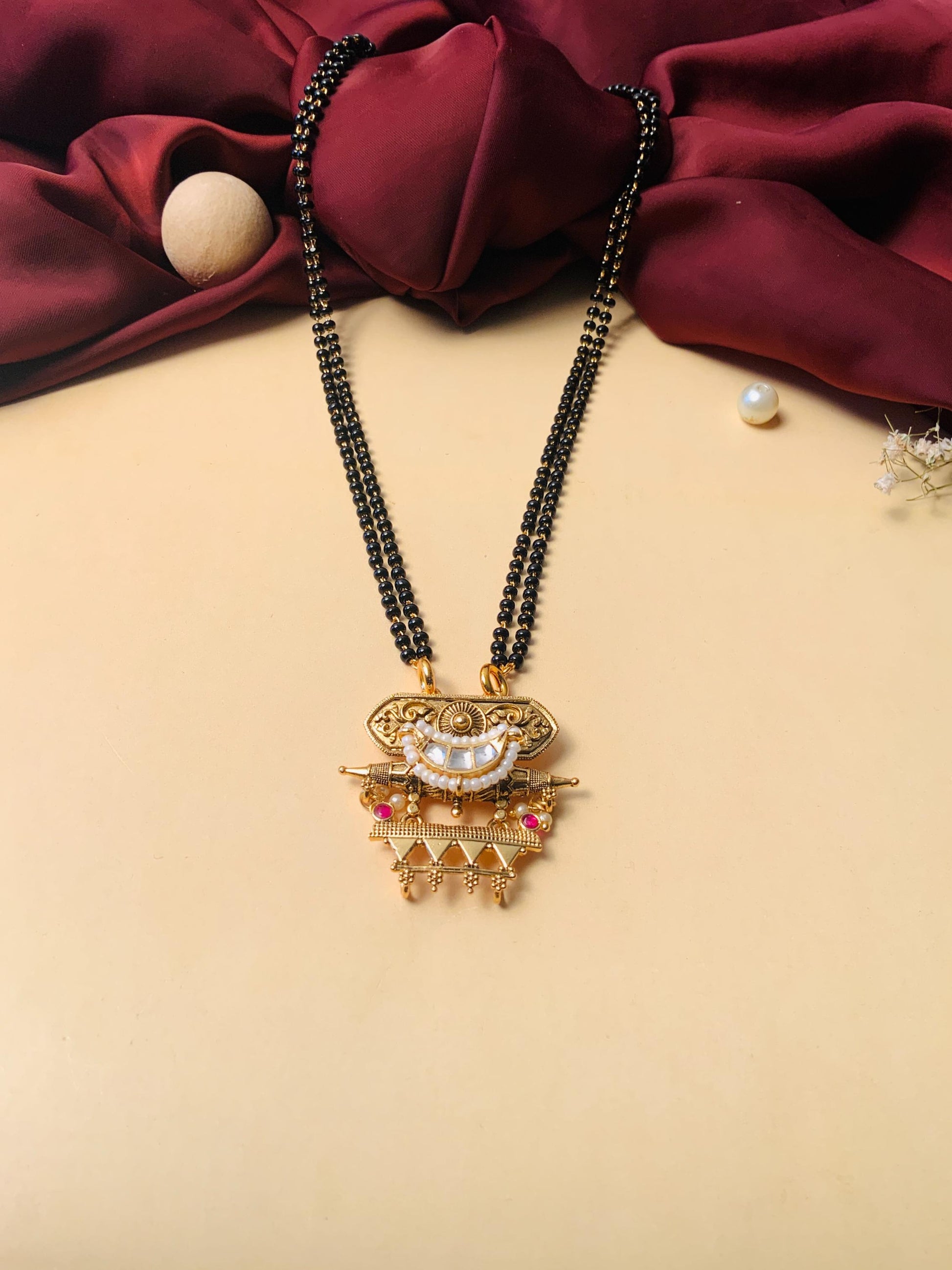 Artistic Jaypore Gold Plated Mangalsutra - Abdesignsjewellery