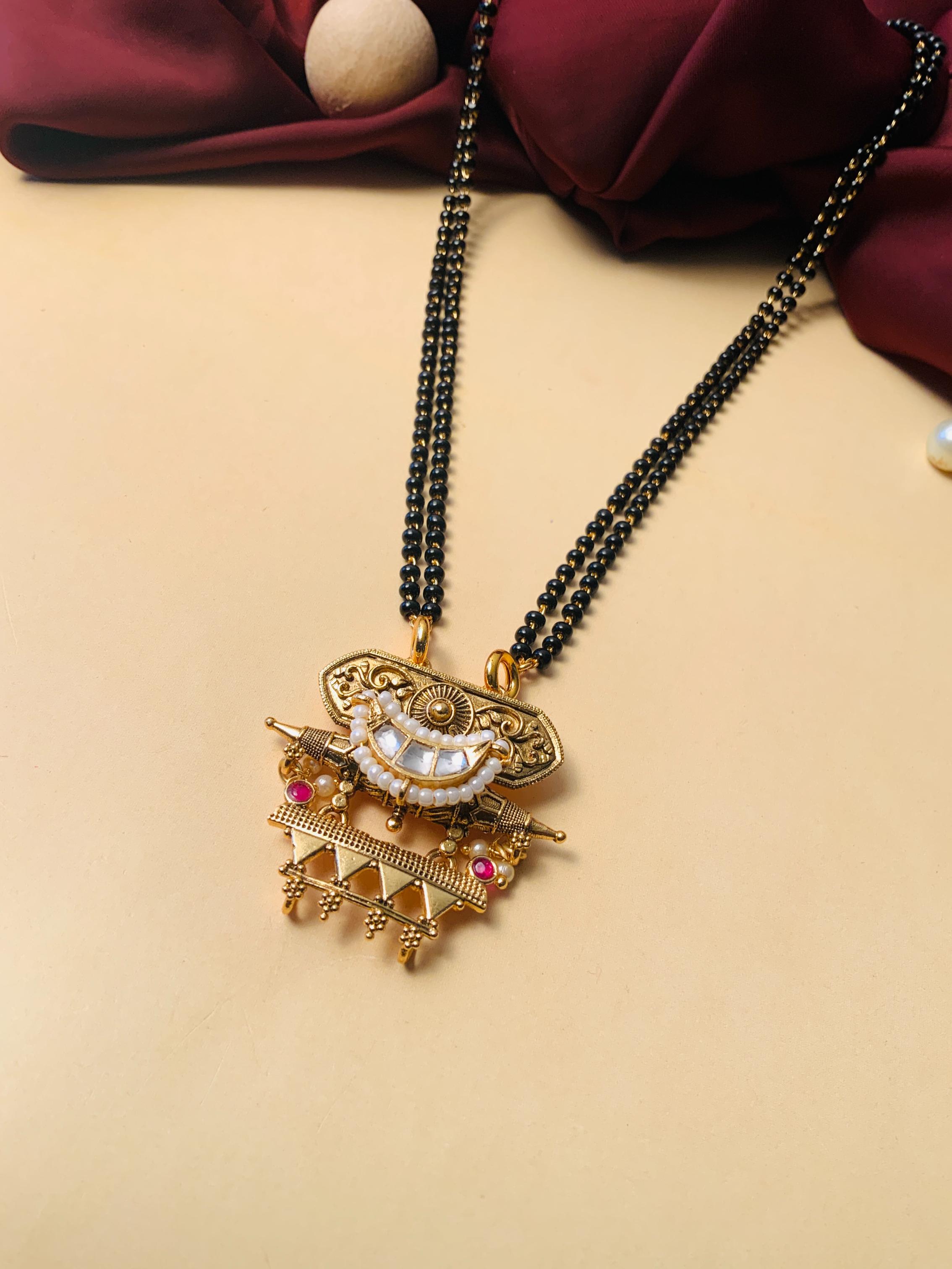 Artistic Jaypore Gold Plated Mangalsutra - Abdesignsjewellery