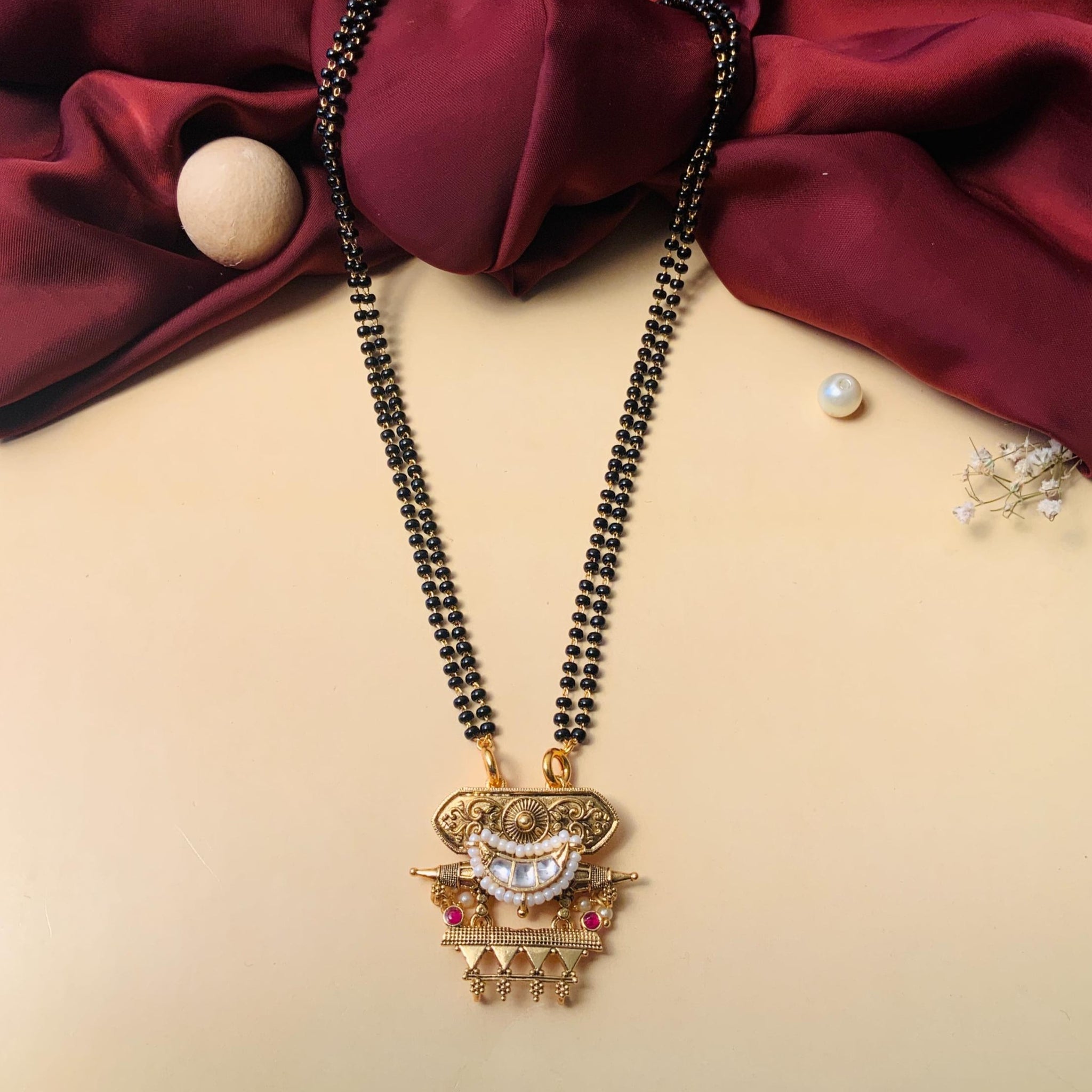 Artistic Jaypore Gold Plated Mangalsutra - Abdesignsjewellery