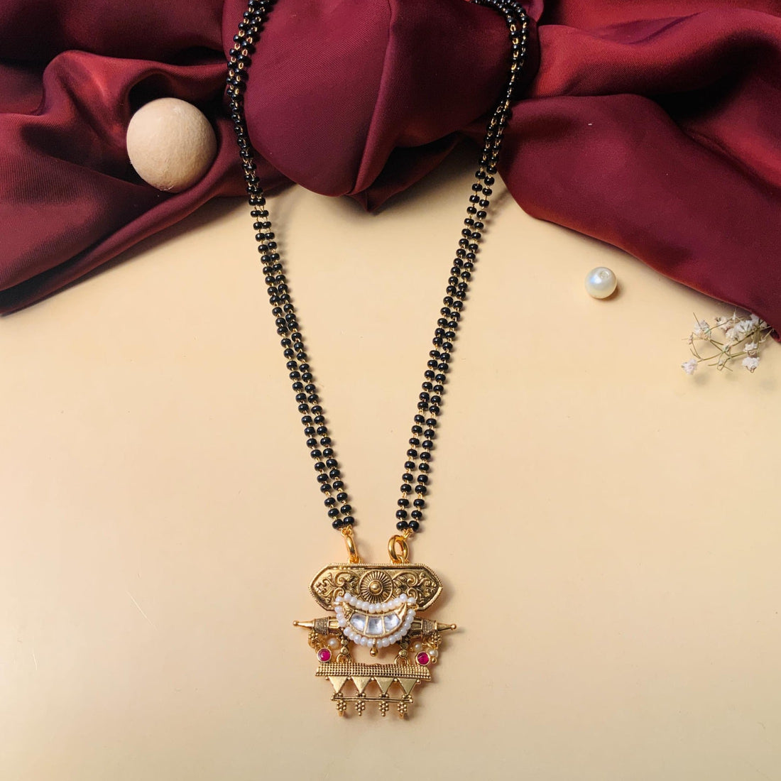Artistic Jaypore Gold Plated Mangalsutra - Abdesignsjewellery