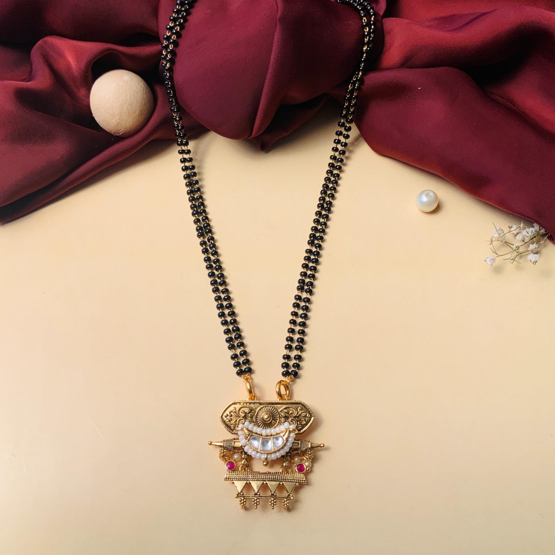 Artistic Jaypore Gold Plated Mangalsutra - Abdesignsjewellery