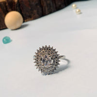 Thumbnail for High Quality Silver Plated American Diamond Ring