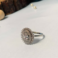 Thumbnail for High Quality Silver Plated American Diamond Ring