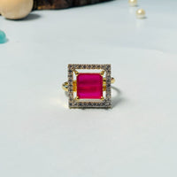 Thumbnail for Exquisite Silver Plated Cz Diamond Ring - Abdesignsjewellery