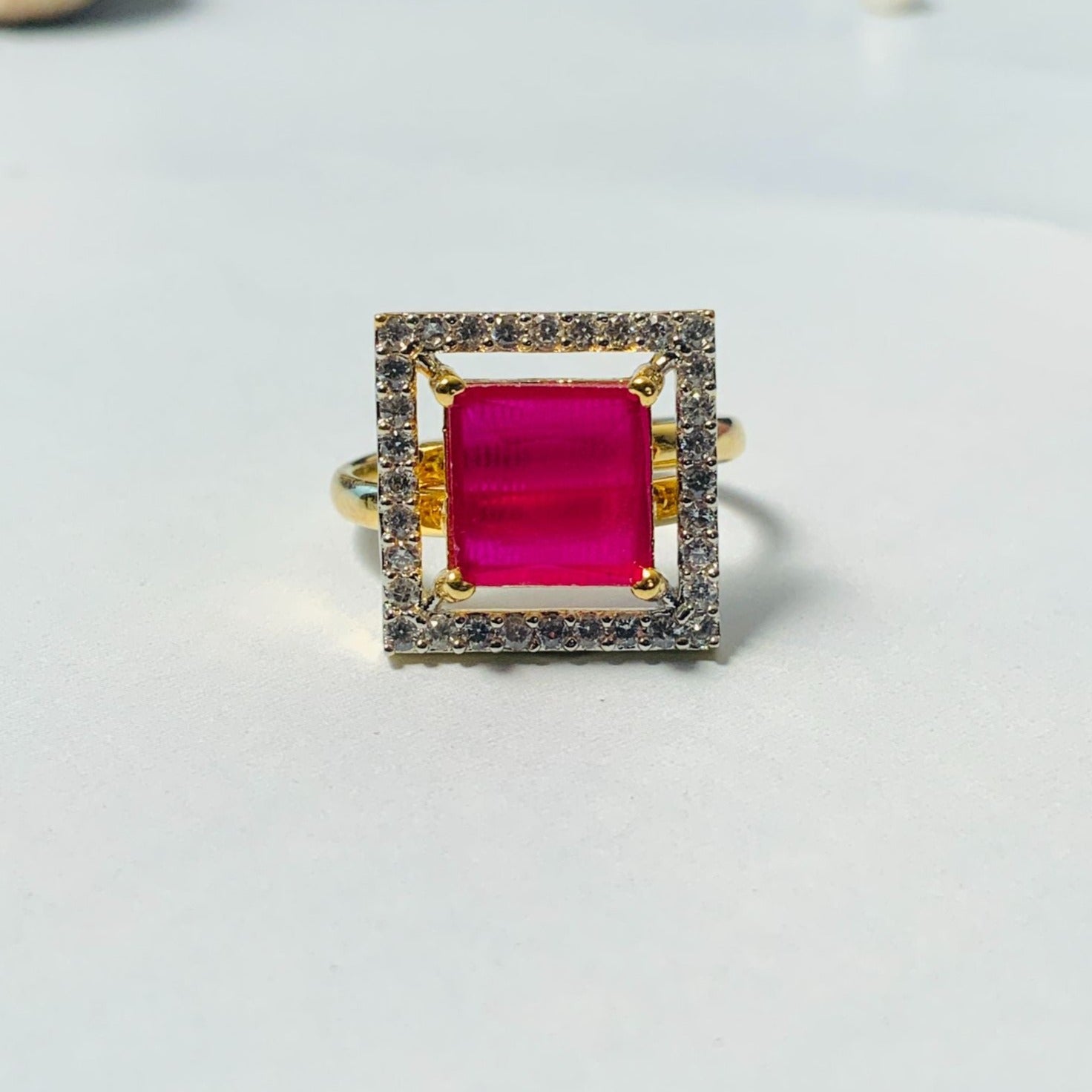 Exquisite Silver Plated Cz Diamond Ring - Abdesignsjewellery