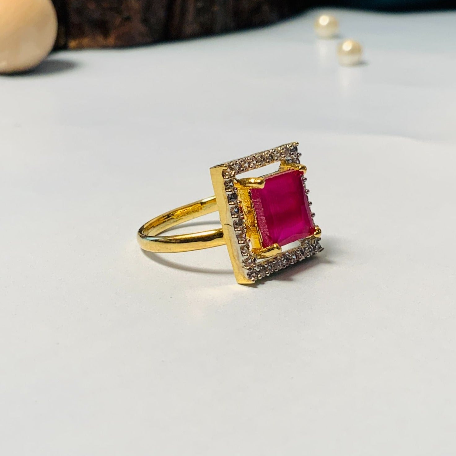 Exquisite Silver Plated Cz Diamond Ring - Abdesignsjewellery