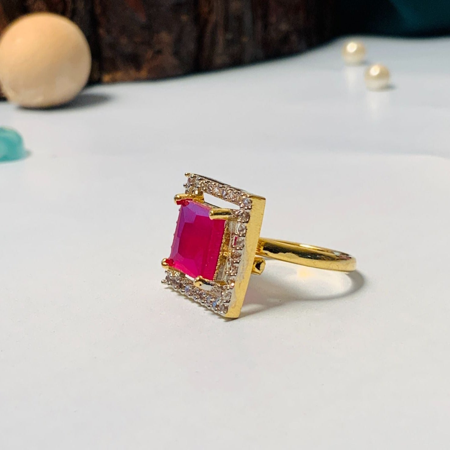 Exquisite Silver Plated Cz Diamond Ring - Abdesignsjewellery