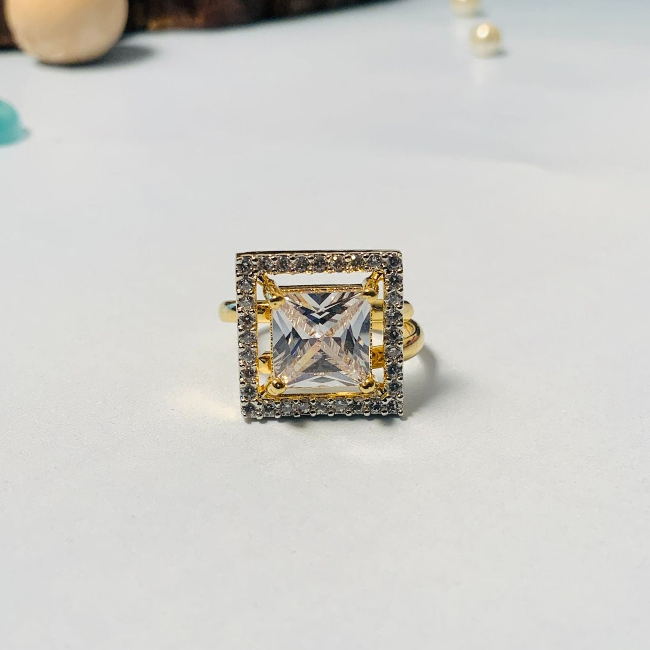 Exquisite Silver Plated Cz Diamond Ring - Abdesignsjewellery
