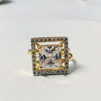 Thumbnail for Exquisite Silver Plated Cz Diamond Ring - Abdesignsjewellery