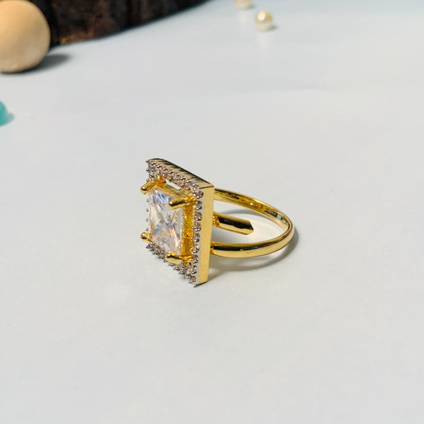 Exquisite Silver Plated Cz Diamond Ring - Abdesignsjewellery