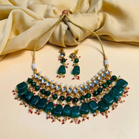Thumbnail for Premium Gold Plated Glass Stone Necklace Set