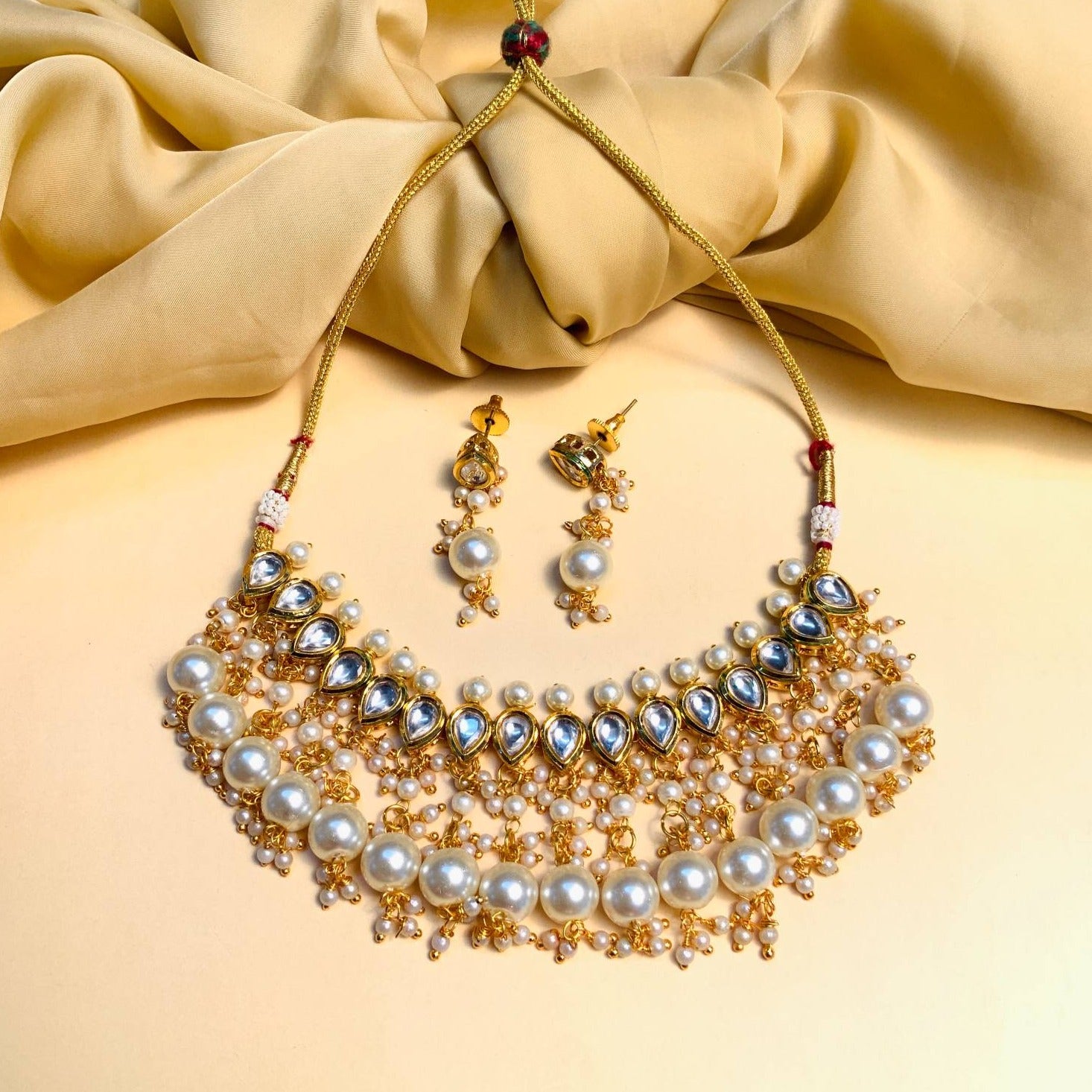 Charming Pearl Choker Set - Abdesignsjewellery