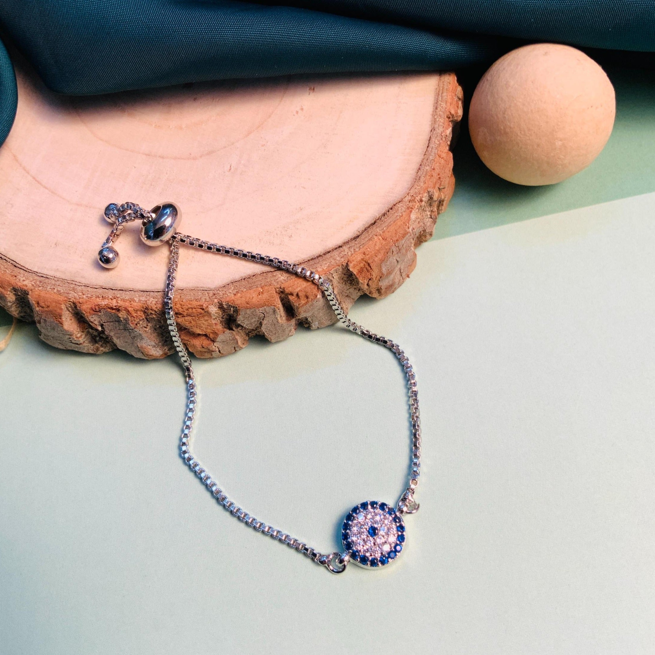 Mesmerising Cubic Zirconia Evil Eye Bracelet