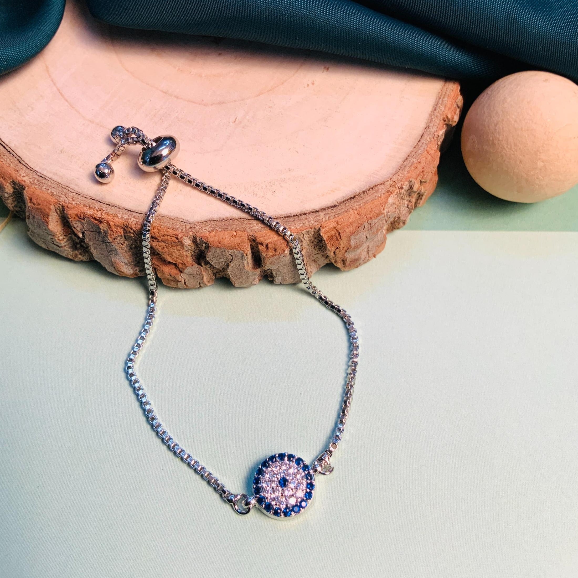 Mesmerising Cubic Zirconia Evil Eye Bracelet