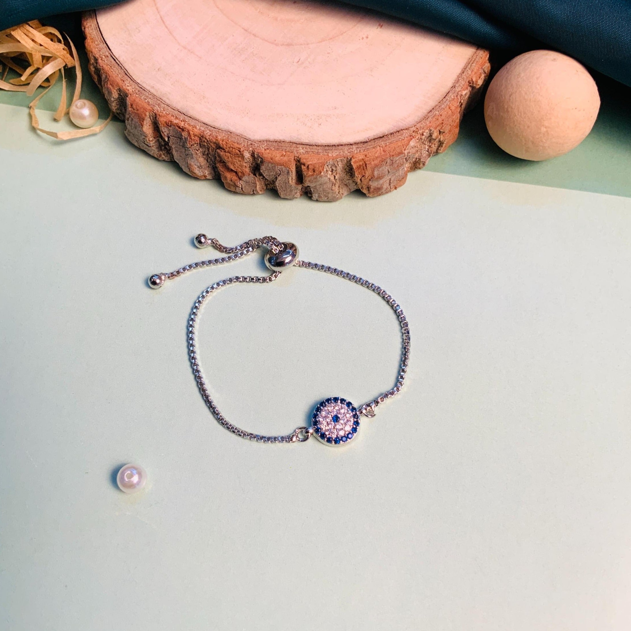 Mesmerising Cubic Zirconia Evil Eye Bracelet