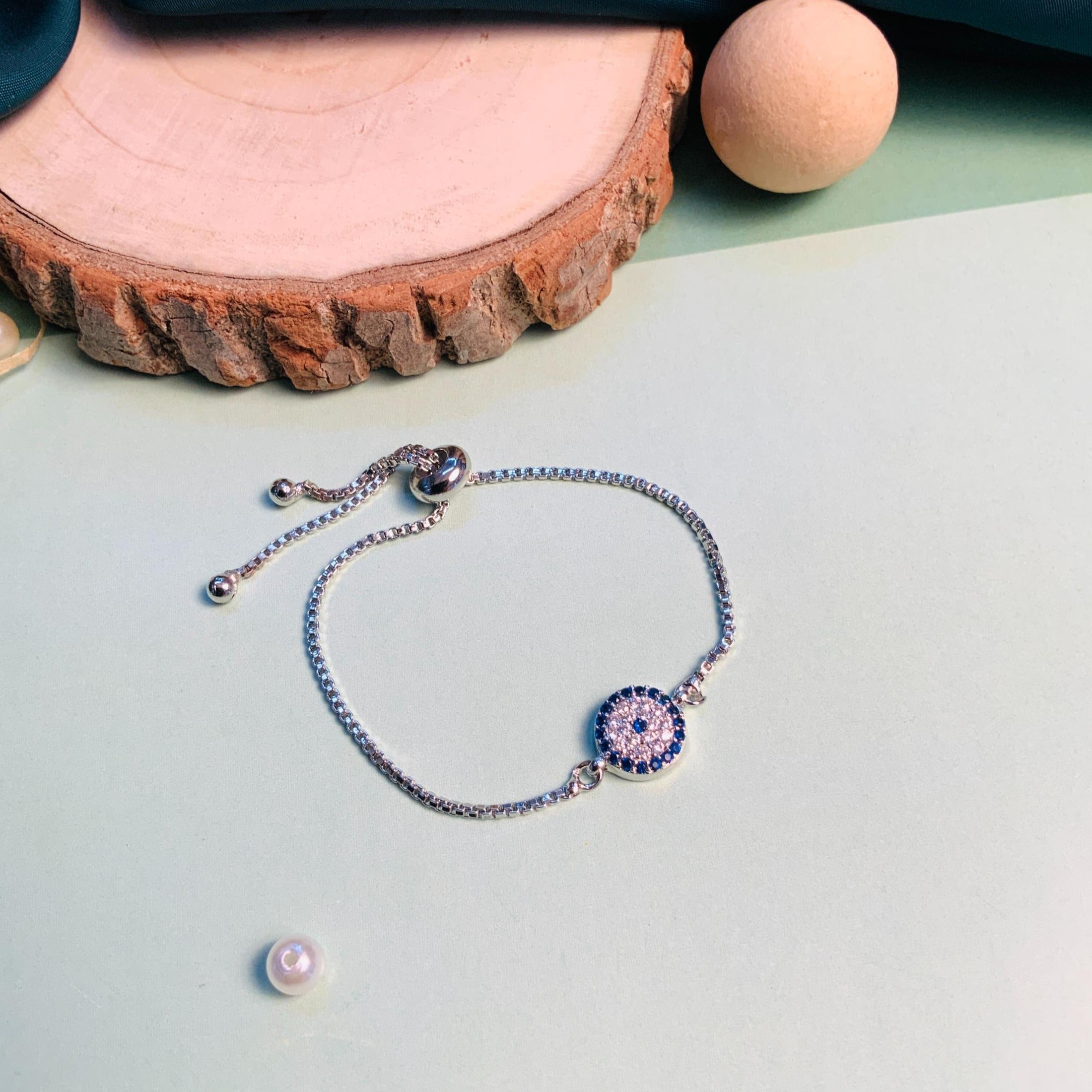 Mesmerising Cubic Zirconia Evil Eye Bracelet