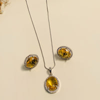 Thumbnail for Cz Pendant Chain With Earring 