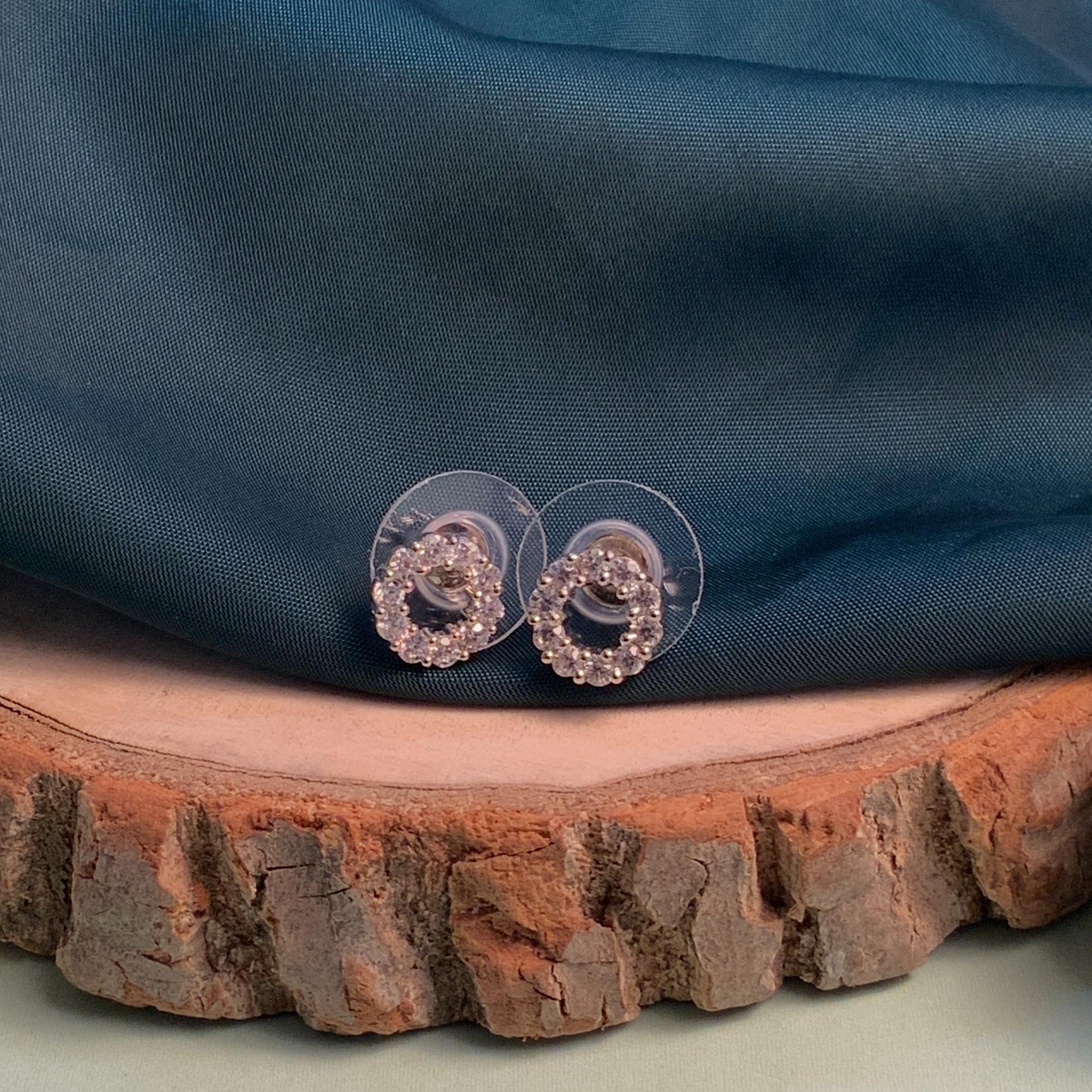 Dazzling Silver Plated American Diamond Stud - Abdesignsjewellery