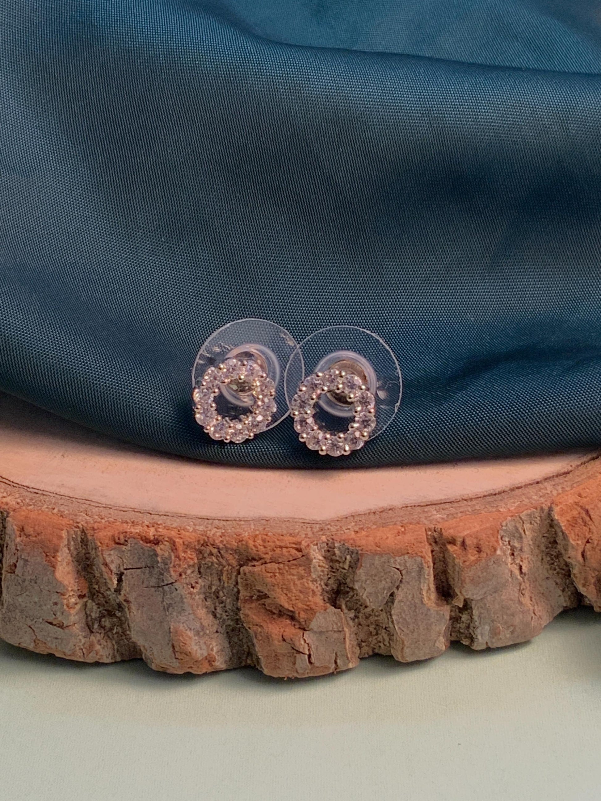 Dazzling Silver Plated American Diamond Stud - Abdesignsjewellery