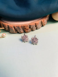 Thumbnail for Sparkling Silver Plated American Diamond Stud