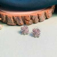 Thumbnail for Sparkling Silver Plated American Diamond Stud