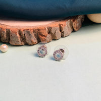 Thumbnail for Dazzling Silver Plated American Diamond Stud - Abdesignsjewellery