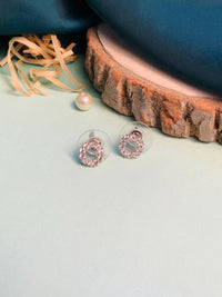 Thumbnail for Dazzling Silver Plated American Diamond Stud