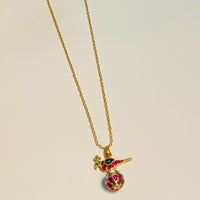 Thumbnail for Antique High Quality Gold Plated Pachi Kundan Pendant Chain - Abdesignsjewellery