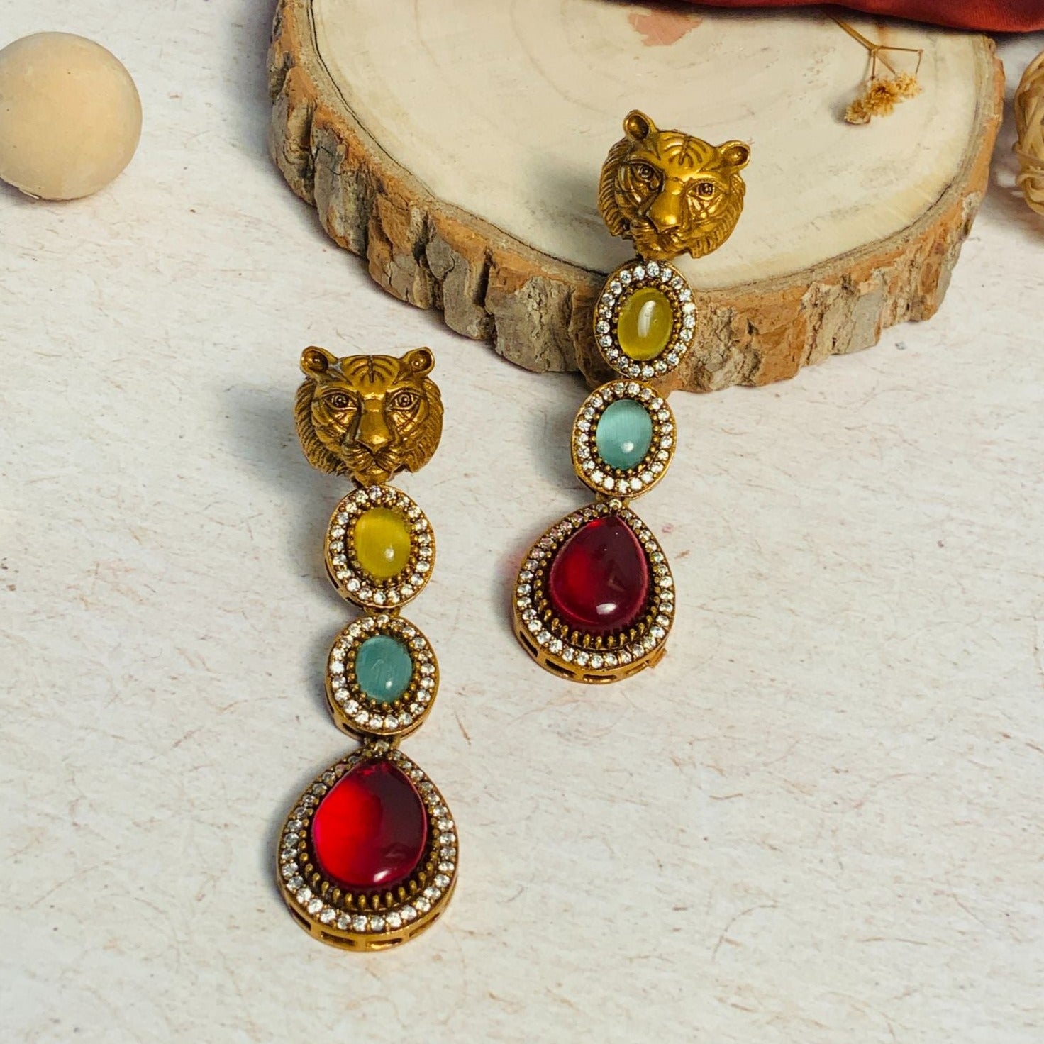 Sabyasachi Tiger Lion Earring 