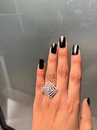 Thumbnail for Silver American Diamond Ring 