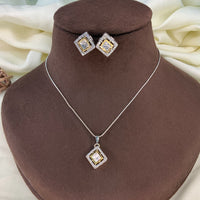 Thumbnail for Precious Silver Plated American Diamond Chain Earring