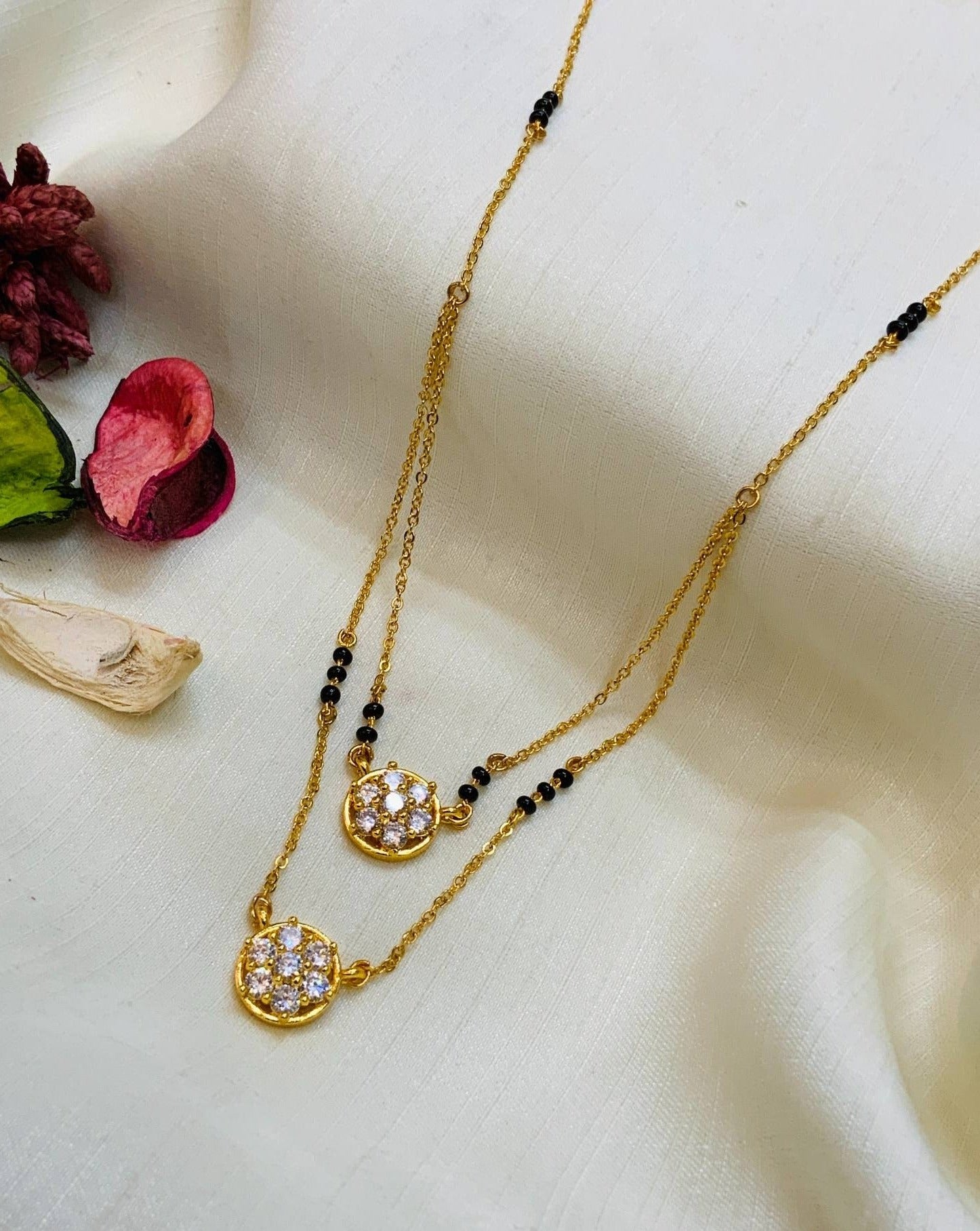 Gold Plated American Diamond Mangalsutra