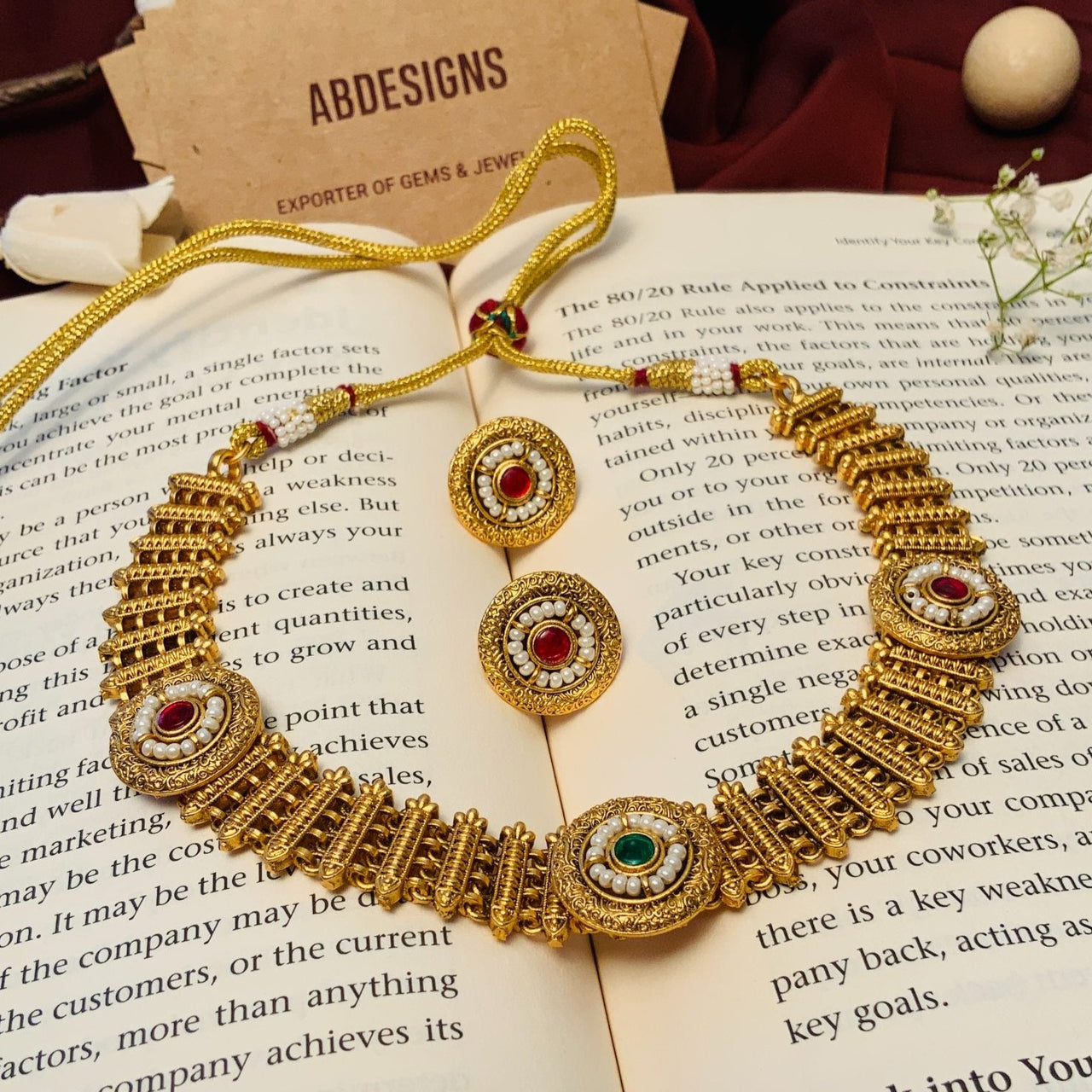 Antique Gold Plated Round Neck Temple Necklace Set 9993-28 – Dazzles  Fashion and Costume Jewellery