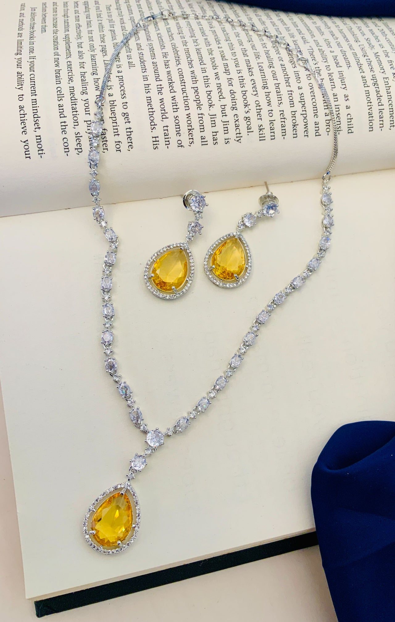 Deepika Padukone yellow sapphire stone-studded diamond jewelry