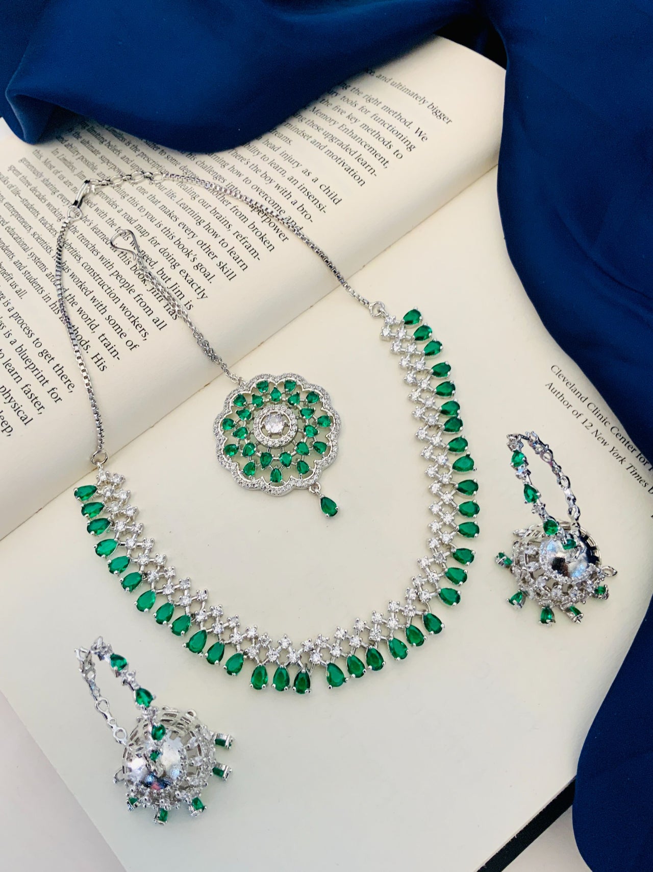 Elegant Diamond Choker Necklace Set