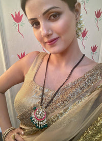 Thumbnail for Sumati Singh Inspired Long Multicolour Kundan Mangalsutra - Abdesignsjewellery