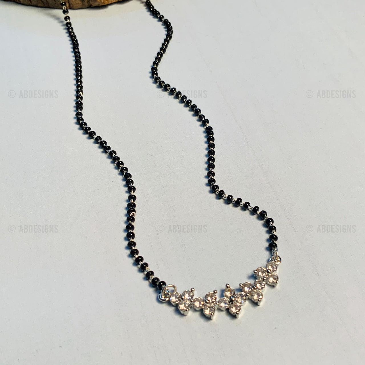 Enchanting Silver Plated Floral Mangalsutra