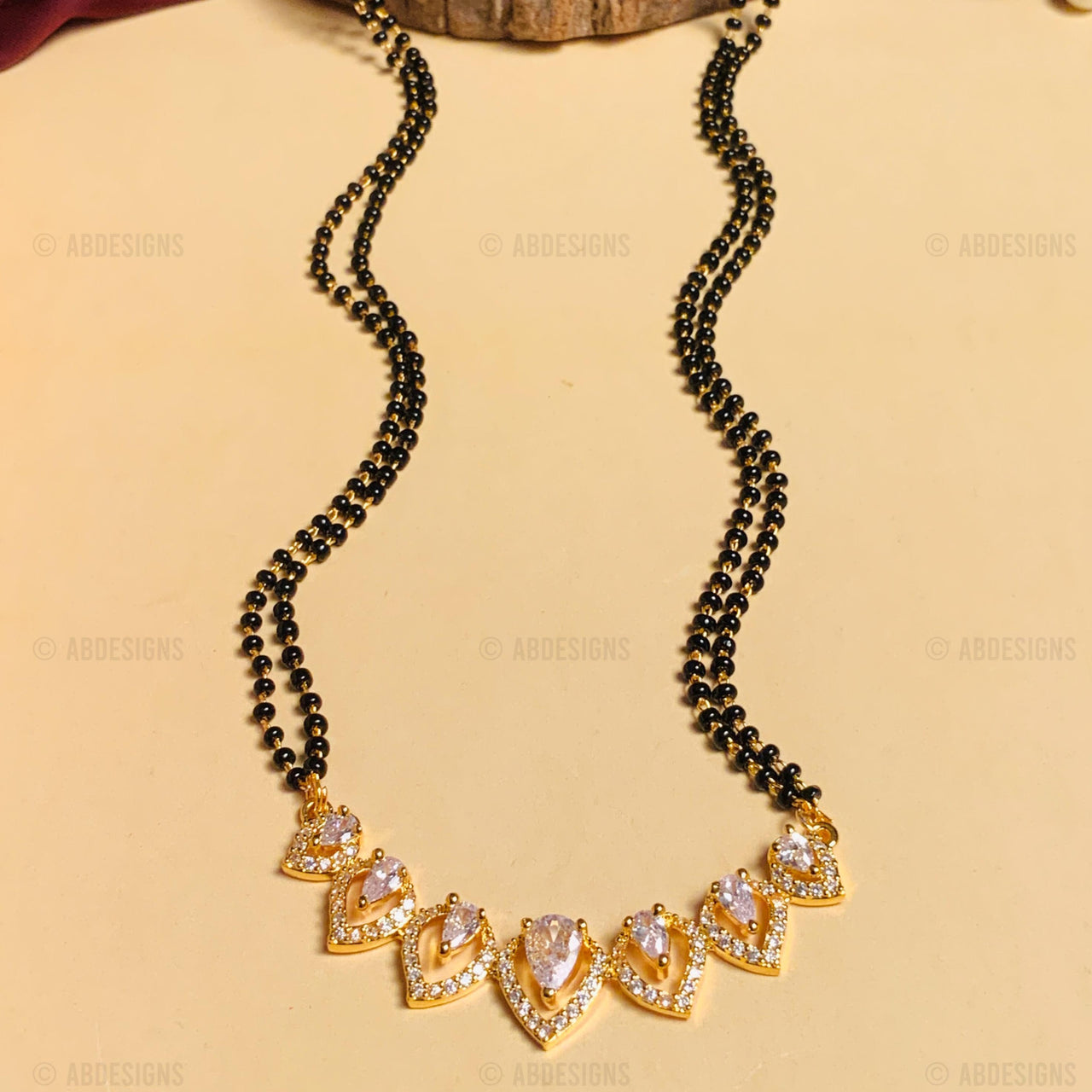 Royal Gold Plated Heart Mangalsutra
