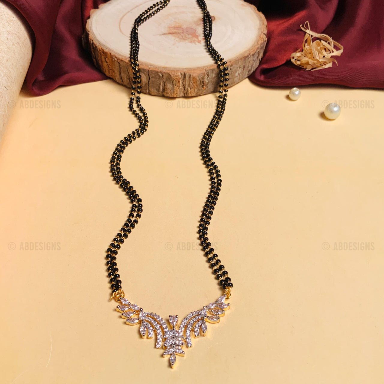 High Quality Sparkling Gold Plated Mangalsutra