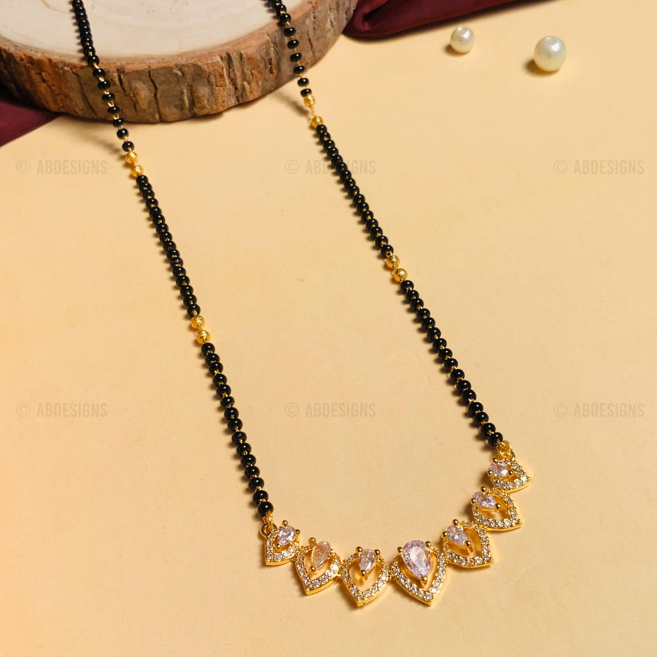 Royal Gold Plated Heart Mangalsutra
